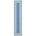 Madison 20 x 90 in. Floral Border Extra Long Rectangle Runner Rug Blue FLO-20X90-BL